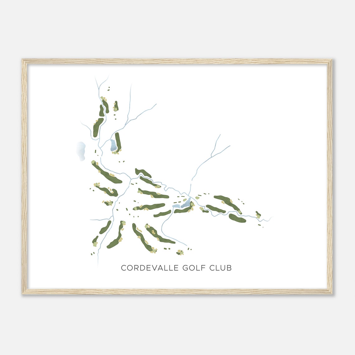 Cordevalle Golf Club California Modern Minimalist Map Poster