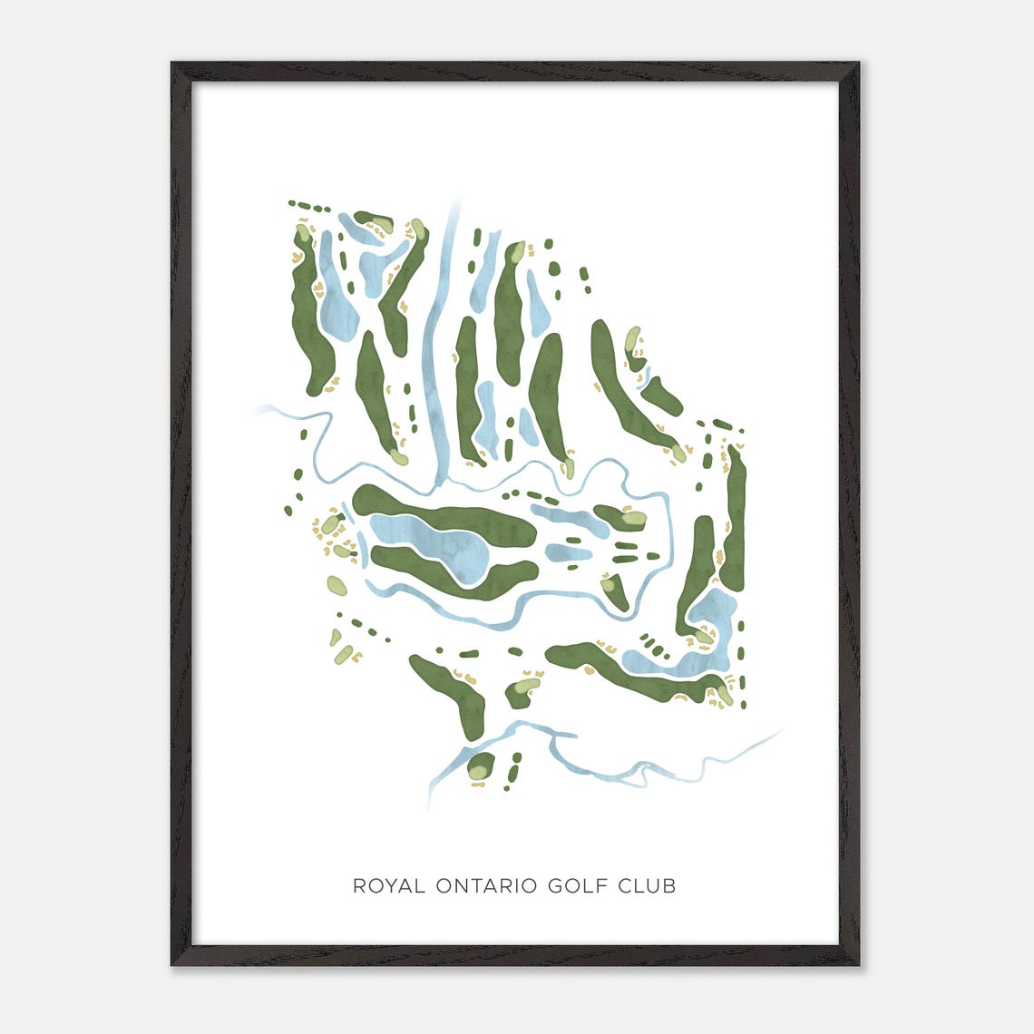 Royal Ontario Golf Club Canada Modern Watercolor Course Map Poster - Image 2