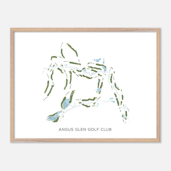 Angus Glen Golf Club In Markham Canada Modern Watercolor Map Golfer Gift Golf Wall Art Golf Poster Print Course Layout