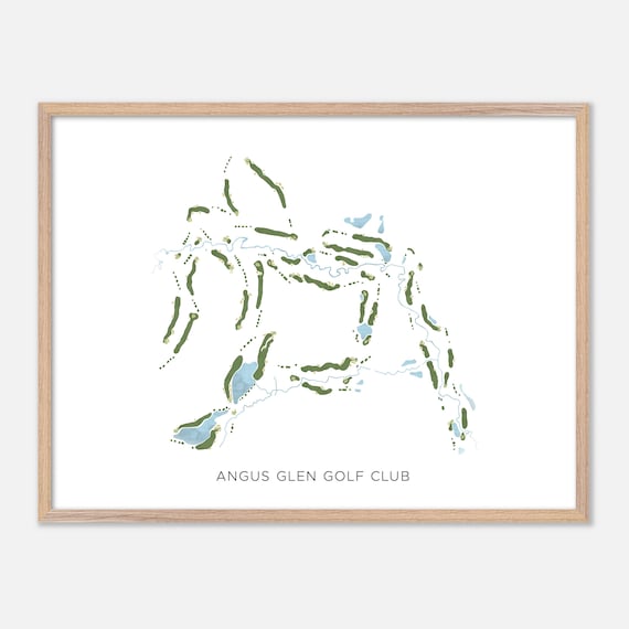 Angus Glen Golf Club Markham Canada Minimalist Golf Map Poster