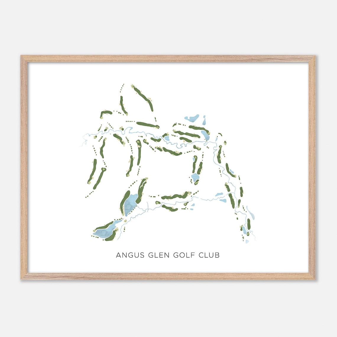 Angus Glen Golf Club Markham Canada Minimalist Golf Map Poster