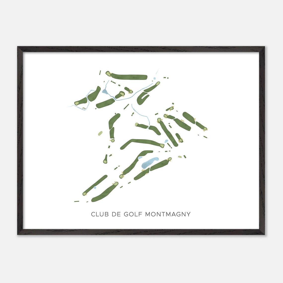 Club De Golf Montmagny Modern Minimalist Watercolor Golf Map Poster - Image 4