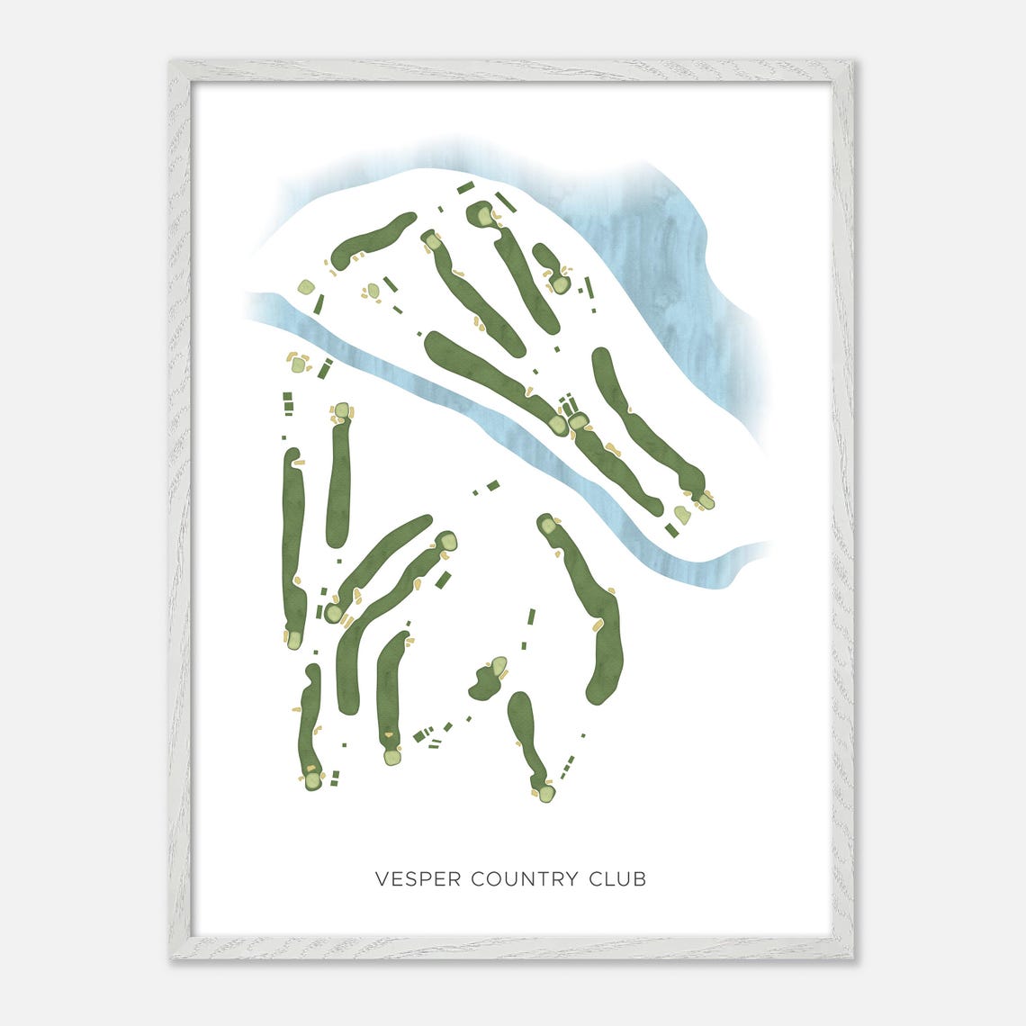 Vesper Country Club Massachusetts Modern Minimalist Golf Poster - Image 2