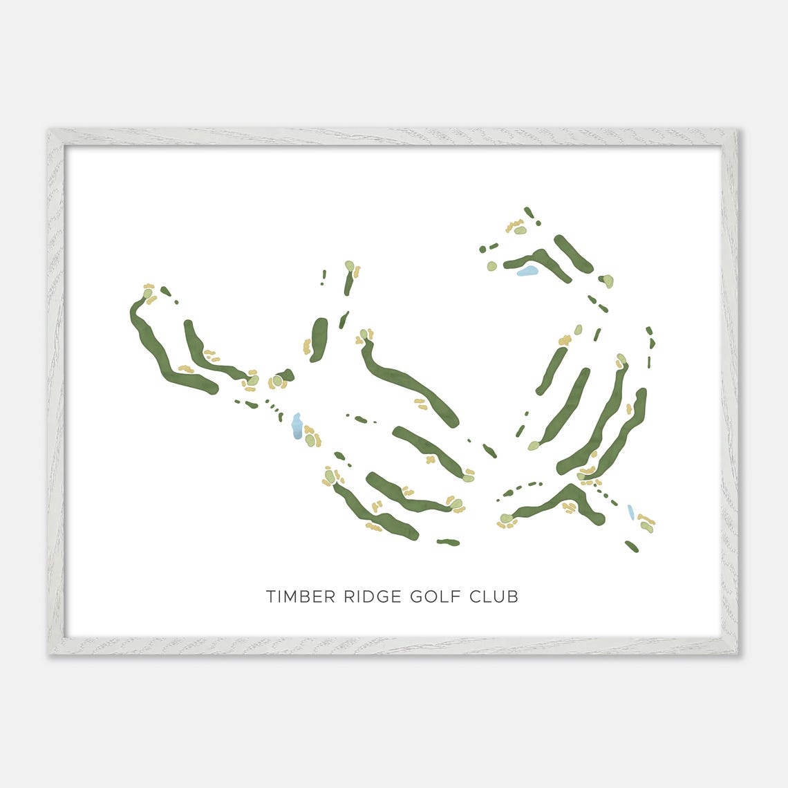Timber Ridge Golf Club Minimalist Watercolor Fairway Map Poster - Image 4