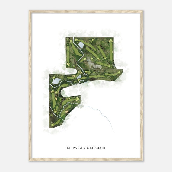 El Paso Golf Club Illinois Classic Watercolor Map Golfer Gift Golf Wall Art Golf Poster Print Course Layout