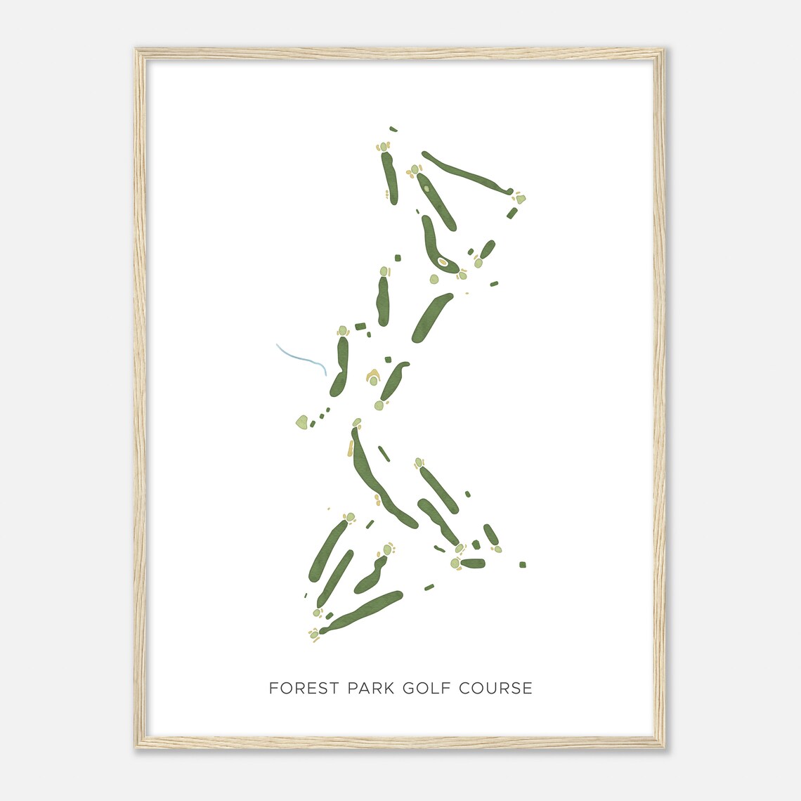 Forest Park Golf Course Maryland Watercolor Map Poster