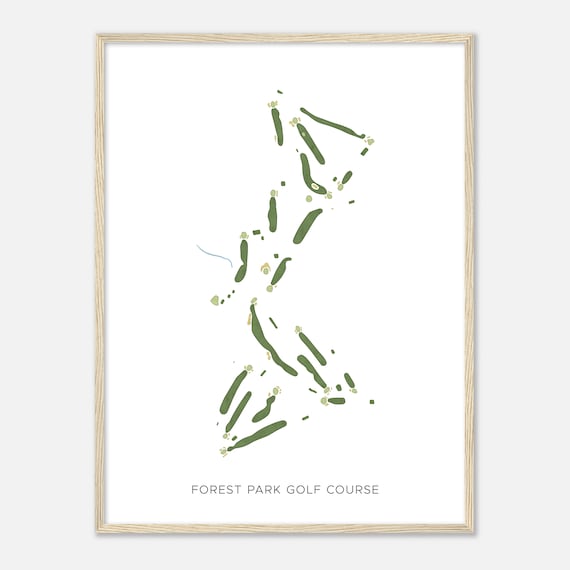 Forest Park Golf Course Maryland Watercolor Map Poster