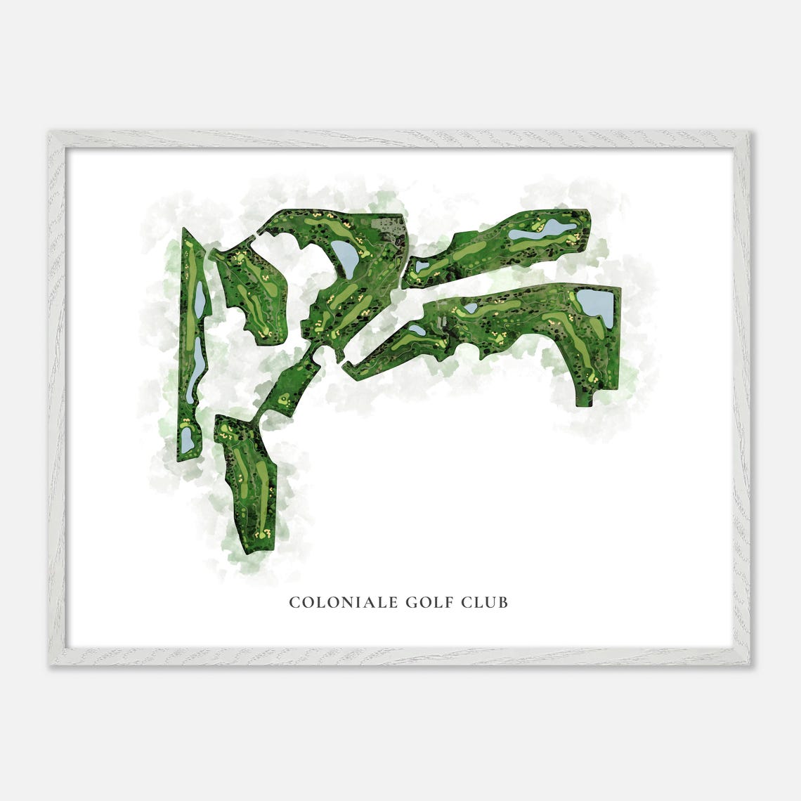 Coloniale Golf Club Canada Classic Watercolor Golf Map Poster - Image 3