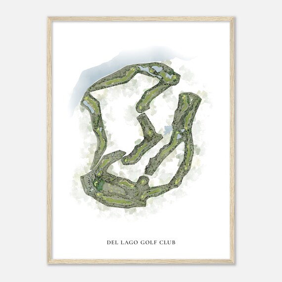 Del Lago Golf Club Arizona Classic Watercolor Map Golfer Gift Golf Wall Art Golf Poster Print Course Layout