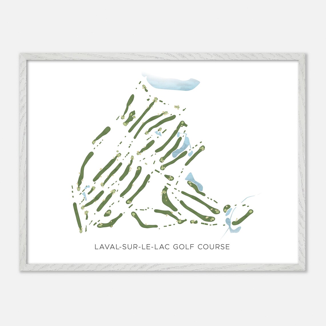 Laval-sur-le-Lac Golf Course Canada Minimalist Watercolor Golf Map Poster - Image 3