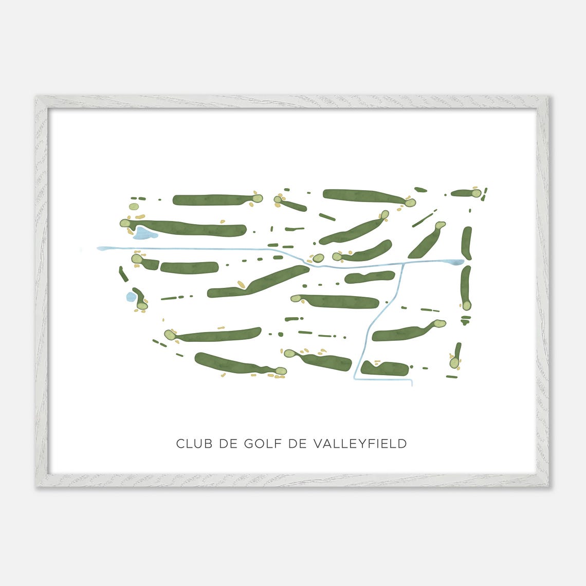 Club De Golf De Valleyfield Minimalist Watercolor Map Poster - Image 3