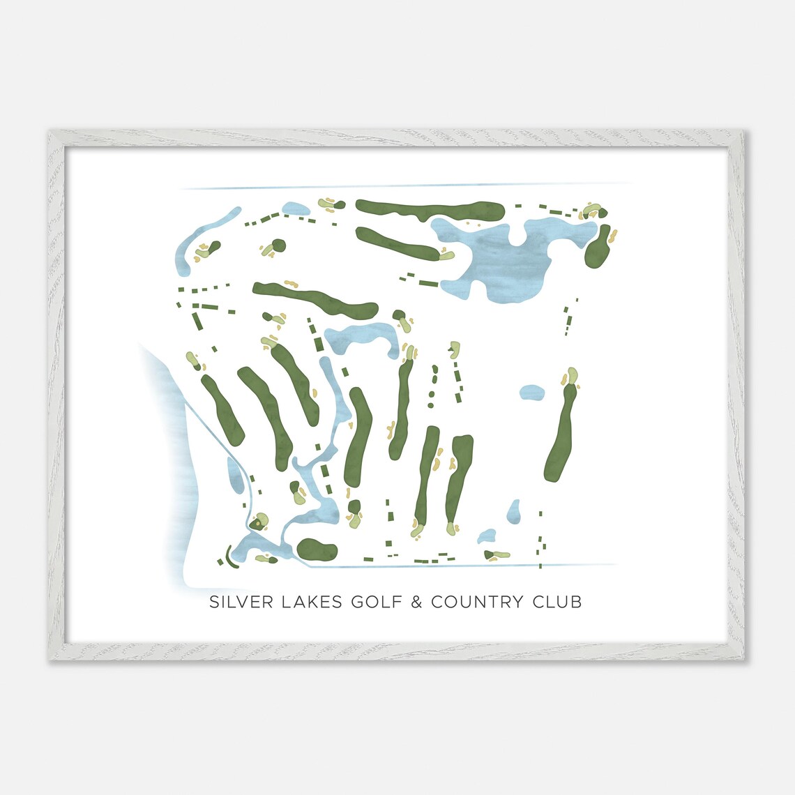 Silver Lakes Golf and Country Club Ontario Minimalist Map Poster - Image 3