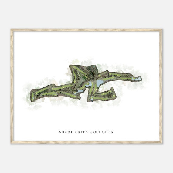 Shoal Creek Golf Club Alabama Classic Watercolor Map Golfer Gift Golf Wall Art Golf Poster Print Course Layout