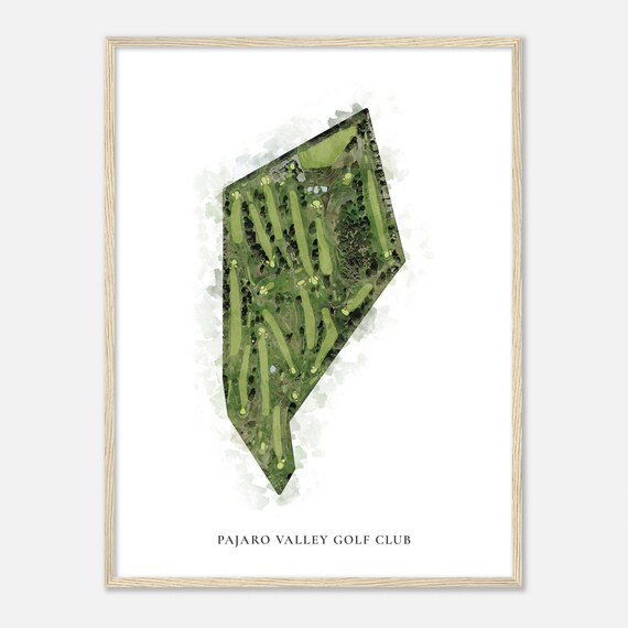 Pajaro Valley Golf Club California Classic Watercolor Map Golfer Gift Golf Wall Art Golf Poster Print Course Layout