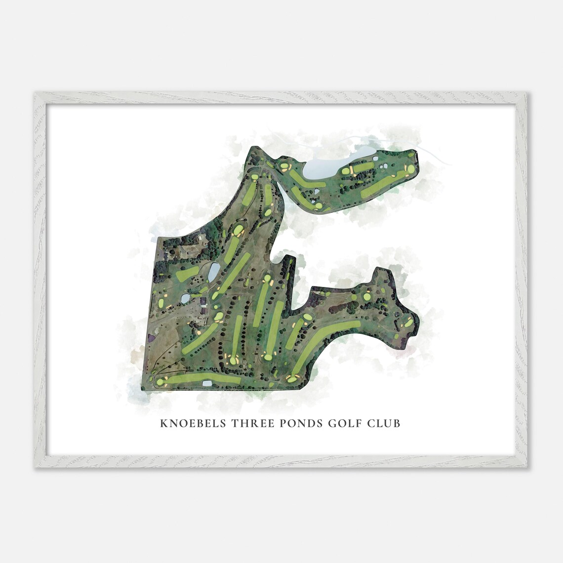 Knoebels Three Ponds Golf Club, Watercolor Map Print - Image 4