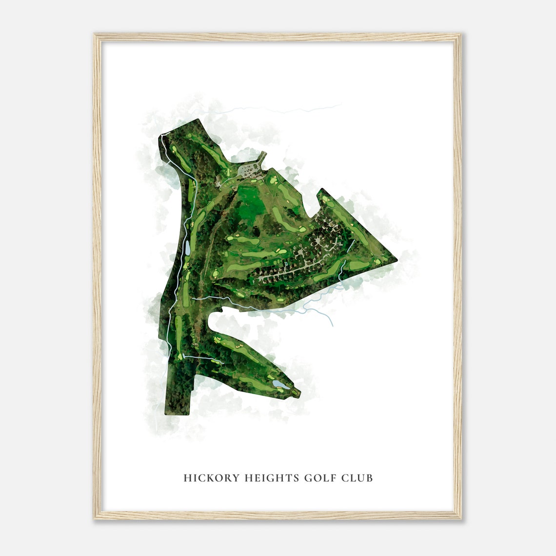 Hickory Heights Golf Club Pennsylvania Classic Aerial Map Poster - Image 2