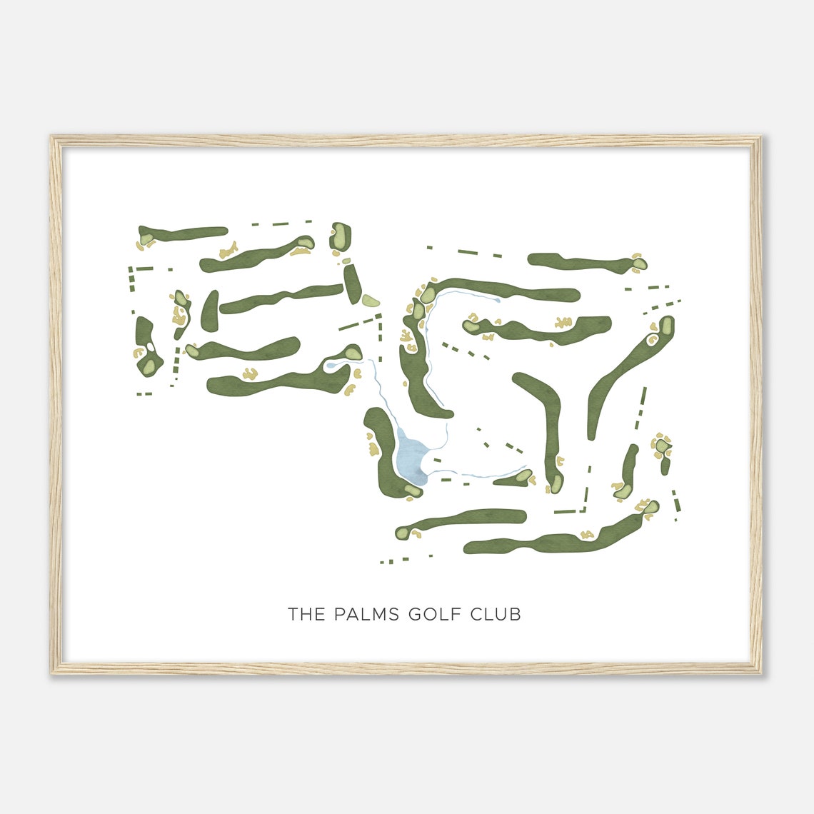 The Palms Golf Club Modern Minimalist Line Map Golfer Gift Print - Image 2