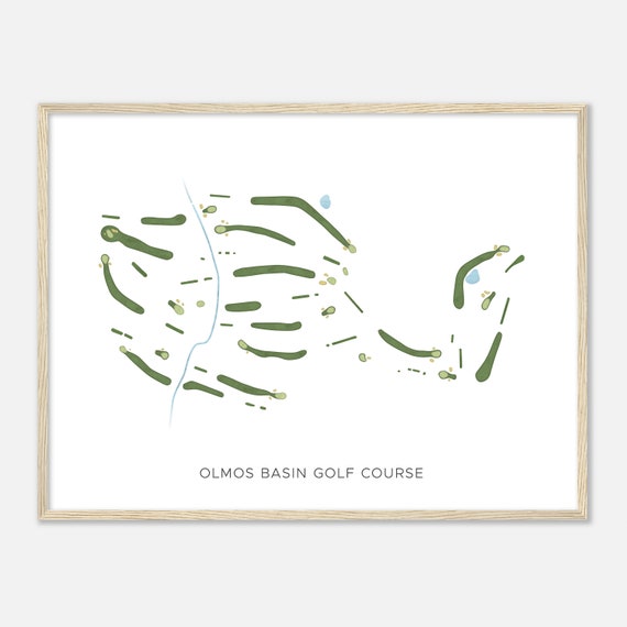 Olmos Basin Golf Course Texas Modern Watercolor Map Golfer Gift Golf Wall Art Golf Poster Print Course Layout