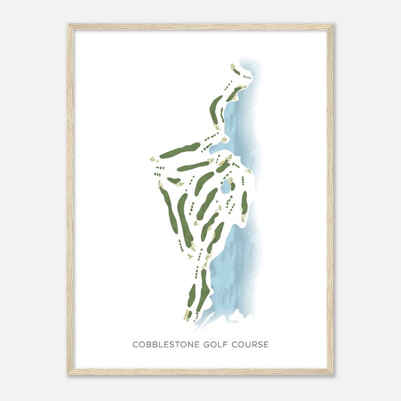 Cobblestone Golf Course Georgia Modern Watercolor Map Golfer Gift Golf Wall Art Golf Poster Print Course Layout