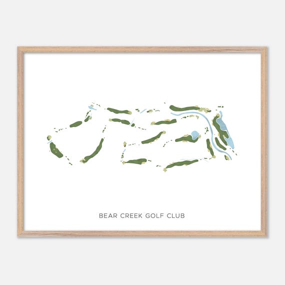 Bear Creek Golf Club In Murrieta California Modern Watercolor Map Golfer Gift Golf Wall Art Golf Poster Print Course Layout
