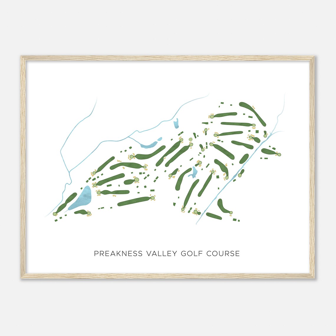 Preakness Valley Golf Course New Jersey Modern Watercolor Map Golfer Gift Golf Wall Art Golf Poster Print Course Layout