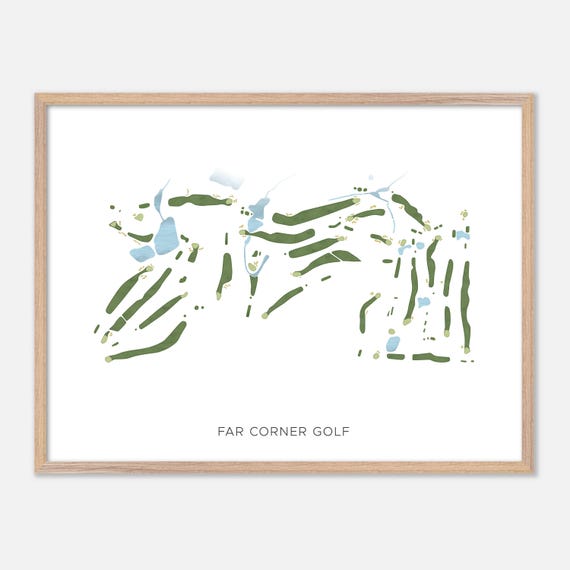 Far Corner Golf In Boxford Massachusetts Modern Watercolor Map Golfer Gift Golf Wall Art Golf Poster Print Course Layout