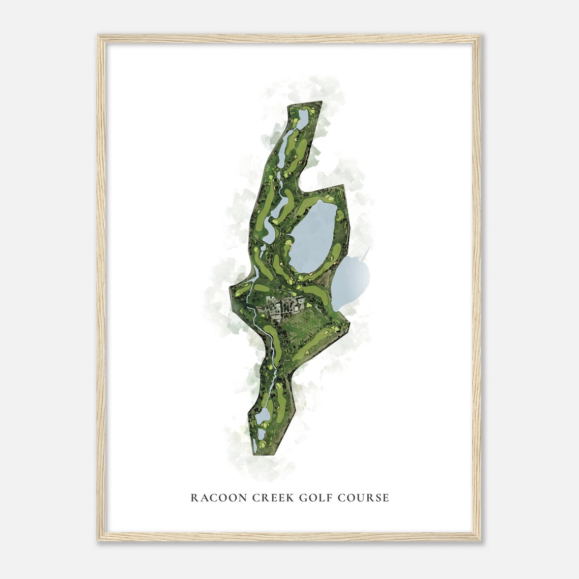 Racoon Creek Golf Course Colorado Classic Watercolor Map Golfer Gift Golf Wall Art Golf Poster Print Course Layout - Image 2