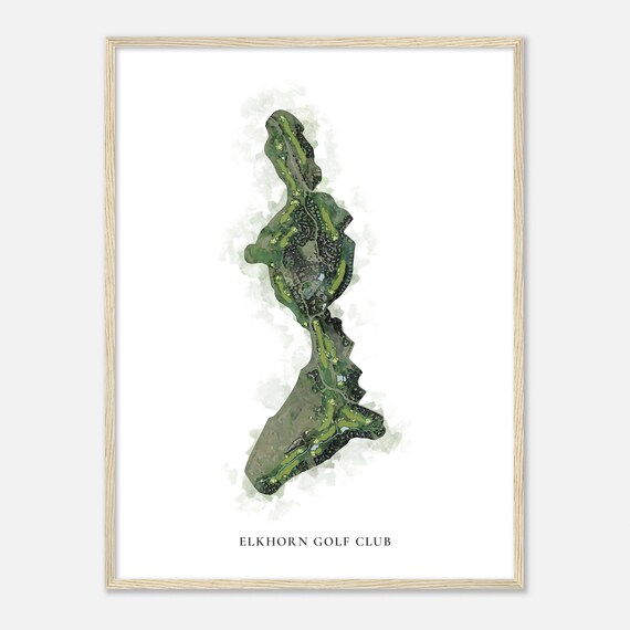 Elkhorn Golf Club Idaho Classic Watercolor Map Golfer Gift Golf Wall Art Golf Poster Print Course Layout