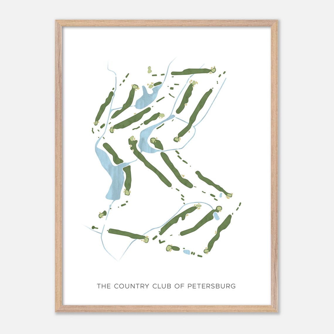 The Country Club Of Petersburg In Petersburg Virginia Modern Watercolor Map Golfer Gift Golf Wall Art Golf Poster Print - Image 6
