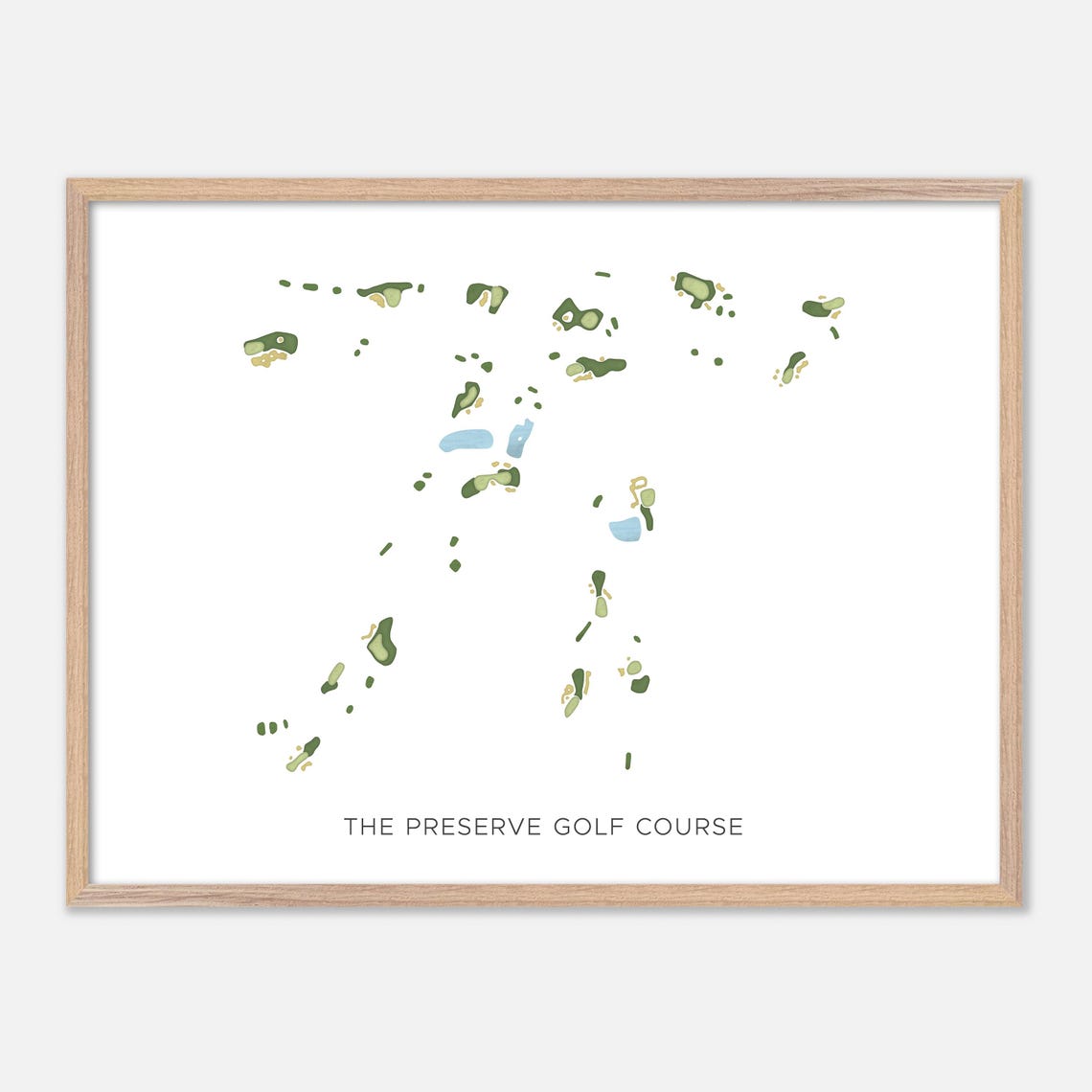 The Preserve Golf Course Modern Fairway Golf Course Map Poster