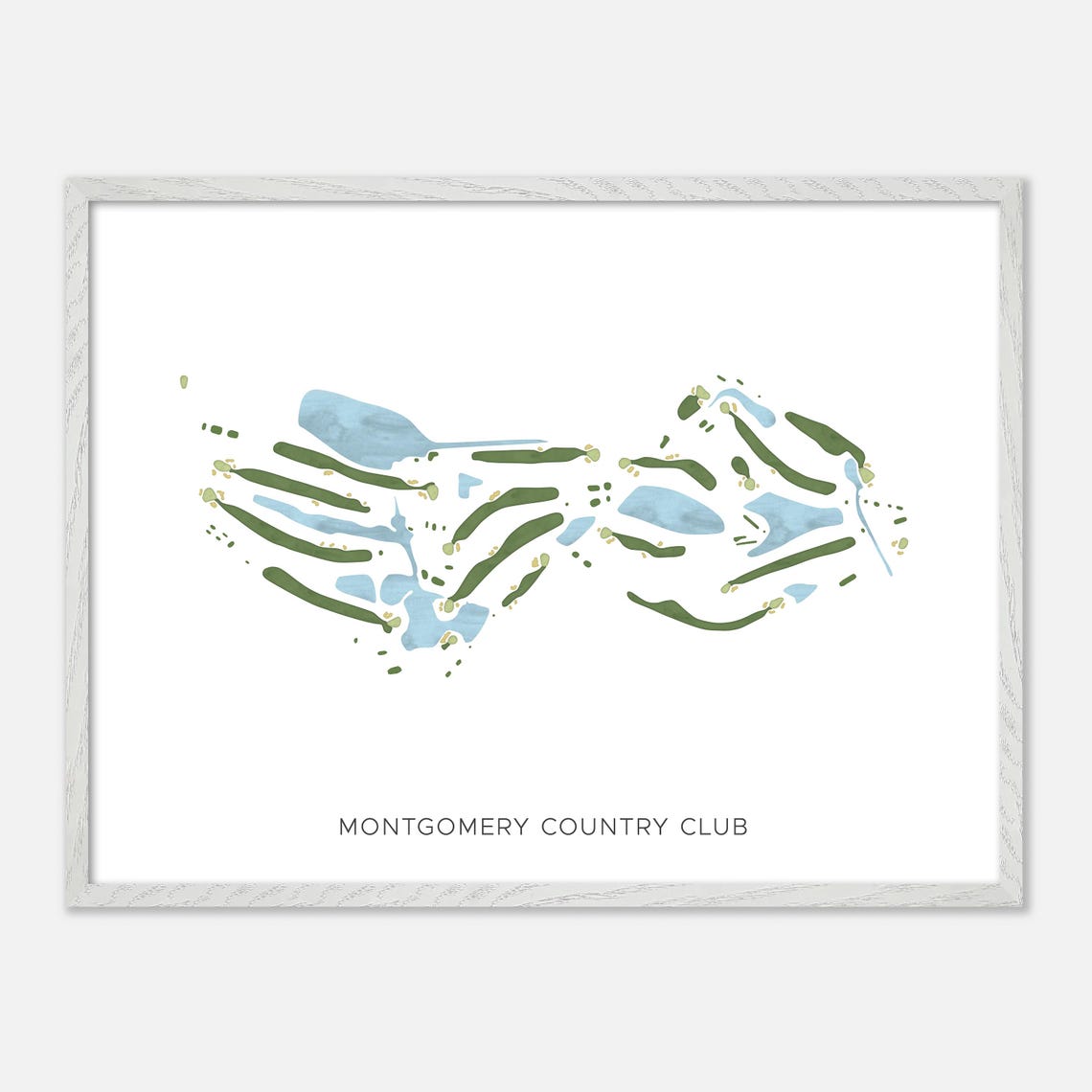 Montgomery Country Club Maryland Modern Minimalist Golf Map Poster - Image 4