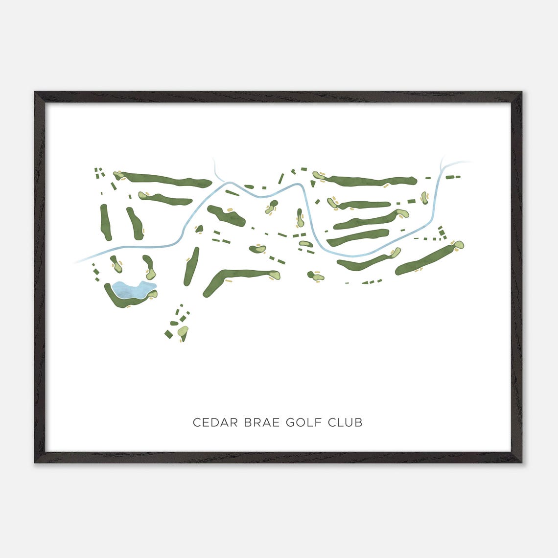 Cedar Brae Golf Club Canada Minimalist Watercolor Golf Map Poster - Image 4