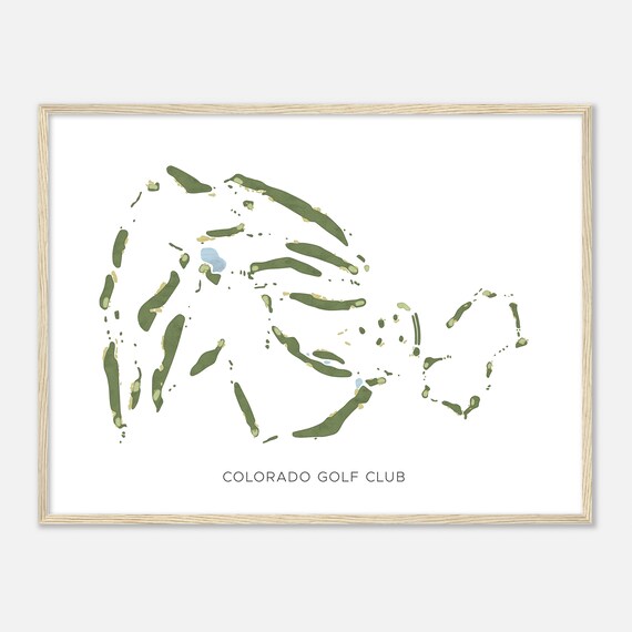 Colorado Golf Club Colorado Modern Watercolor Map Golfer Gift Golf Wall Art Golf Poster Print Course Layout