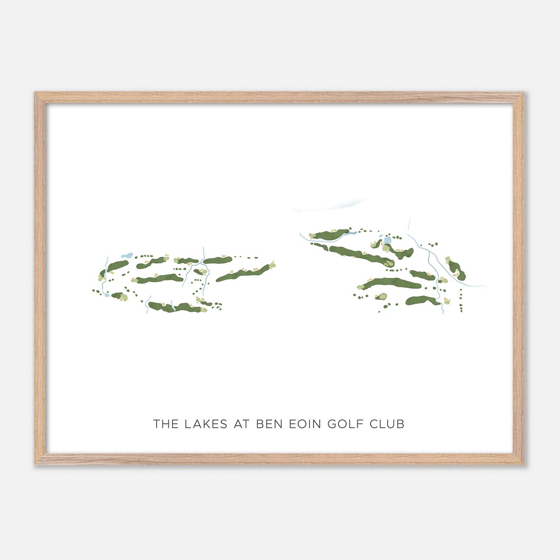 The Lakes at Ben Eoin Golf Club Canada Modern Watercolor Course Map Poster