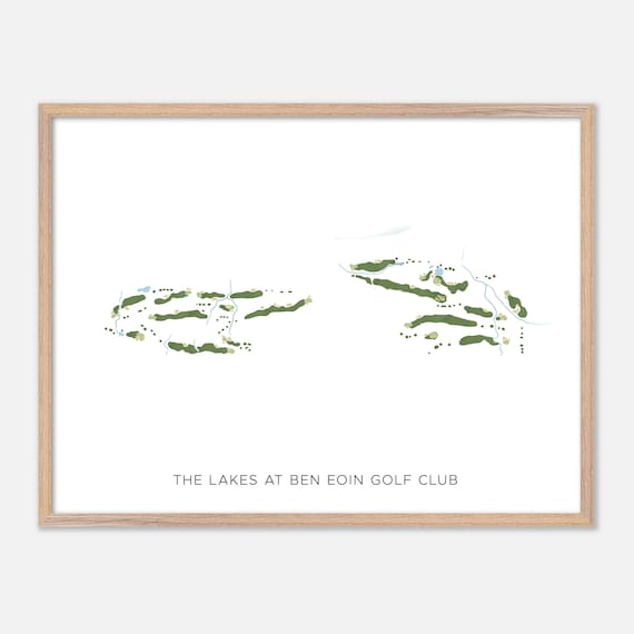 The Lakes at Ben Eoin Golf Club Canada Modern Watercolor Course Map Poster