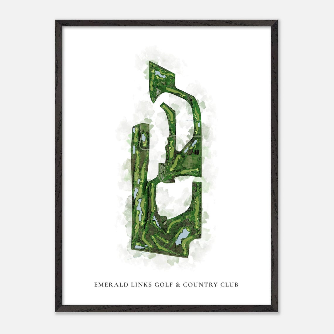 Emerald Links Golf and Country Club Canada Classic Map Art Poster - Image 2
