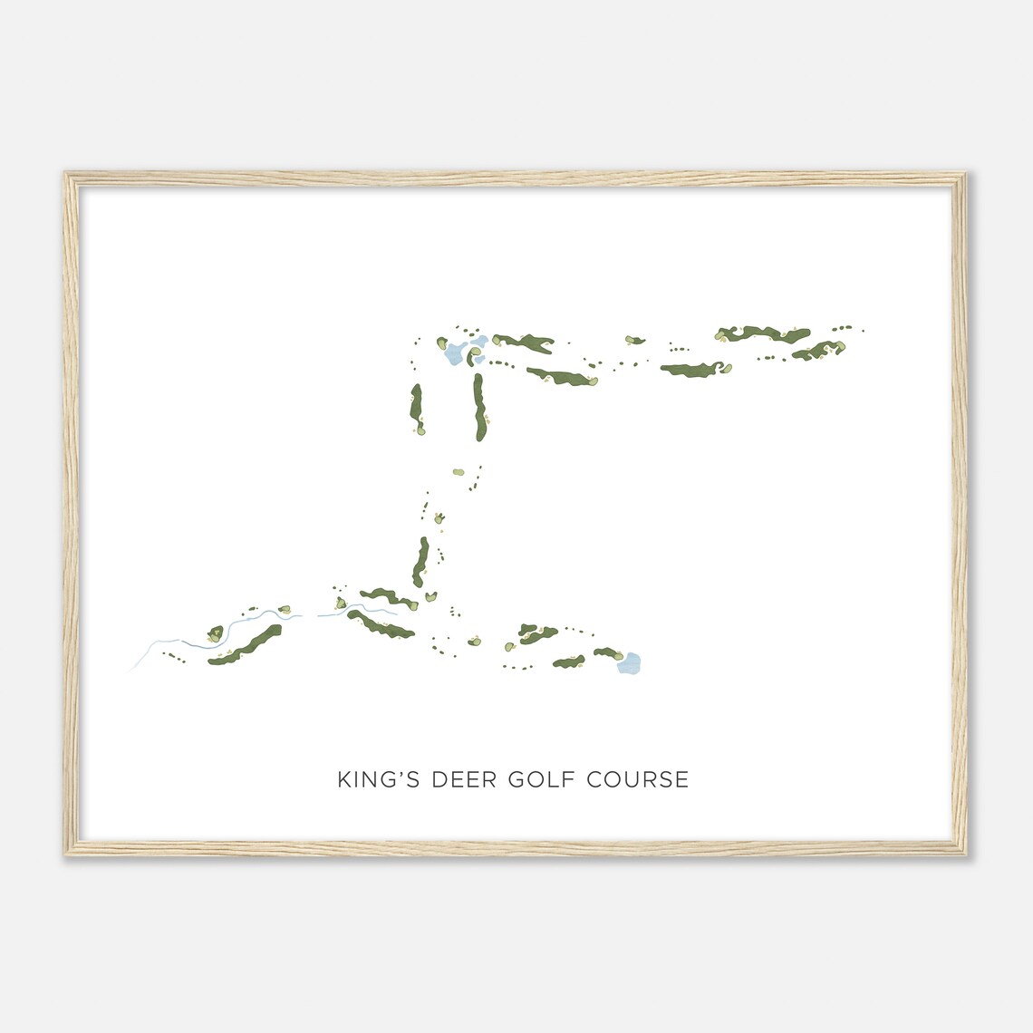 Kings Deer Golf Course Colorado Modern Watercolor Map Golfer Gift Golf Wall Art Golf Poster Print Course Layout - Image 2