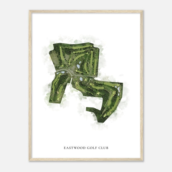 Eastwood Golf Club Minnesota Classic Watercolor Map Golfer Gift Golf Wall Art Golf Poster Print Course Layout