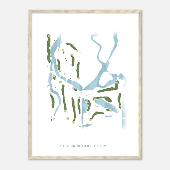 City Park Golf Course Louisiana Modern Watercolor Map Golfer Gift Golf Wall Art Golf Poster Print Course Layout