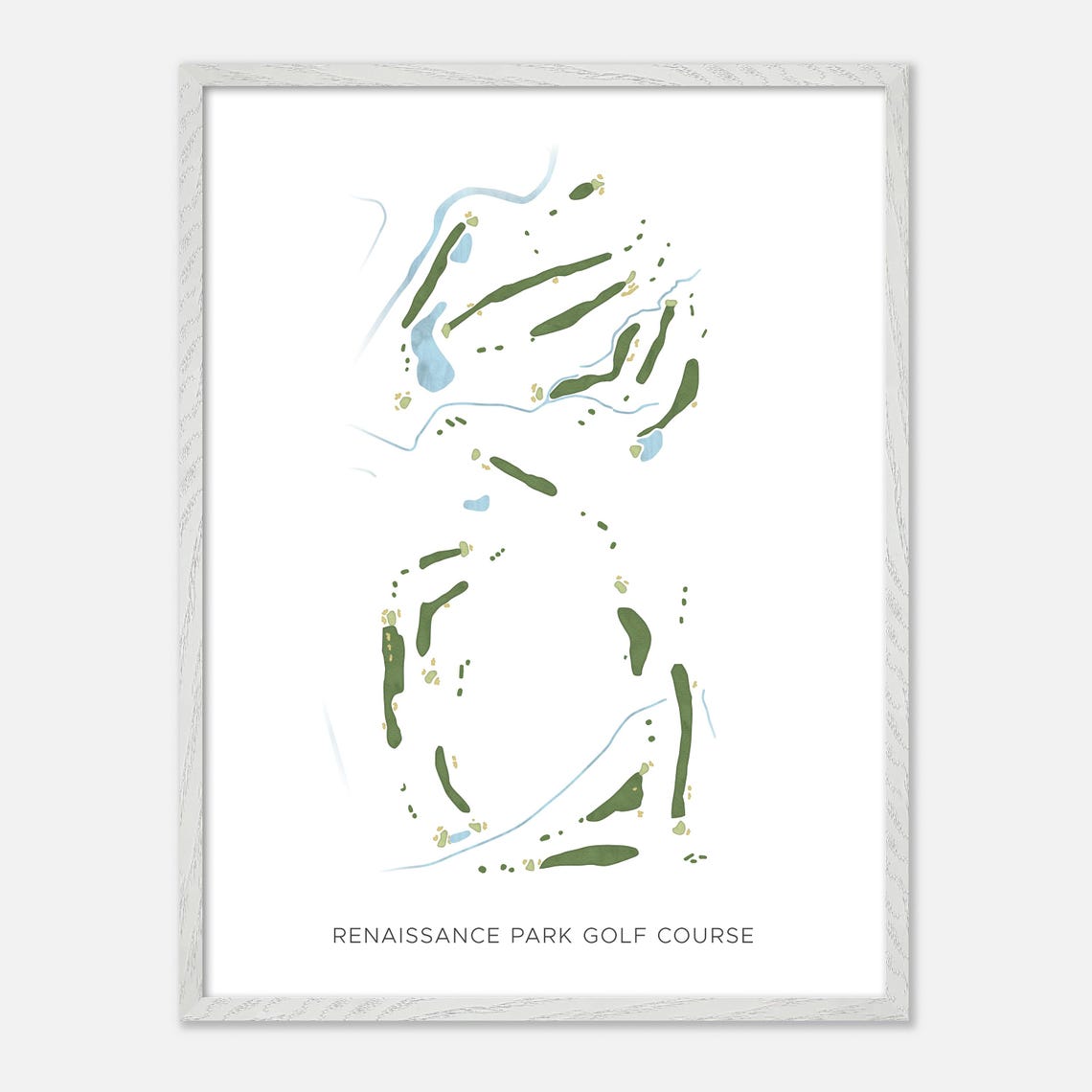 Renaissance Park Golf Course Charlotte NC Minimalist Map Poster - Image 2