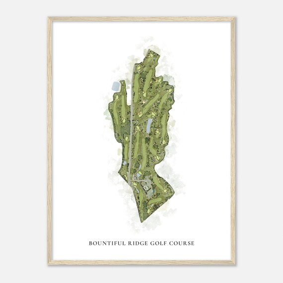 Bountiful Ridge Golf Course Utah Classic Watercolor Map Golfer Gift Golf Wall Art Golf Poster Print Course Layout