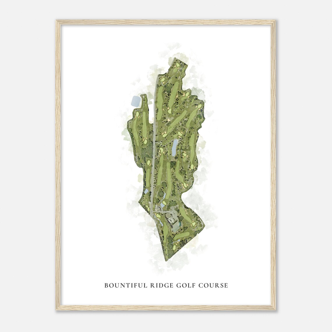 Bountiful Ridge Golf Course Utah Classic Watercolor Map Golfer Gift Golf Wall Art Golf Poster Print Course Layout