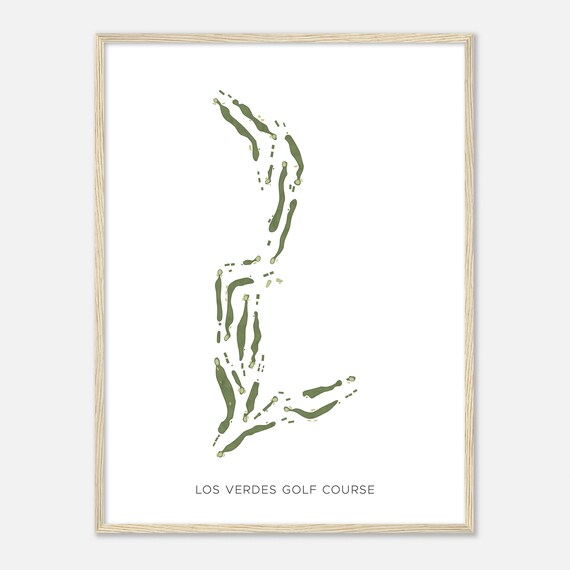 Los Verdes Golf Course California Modern Watercolor Map Golfer Gift Golf Wall Art Golf Poster Print Course Layout