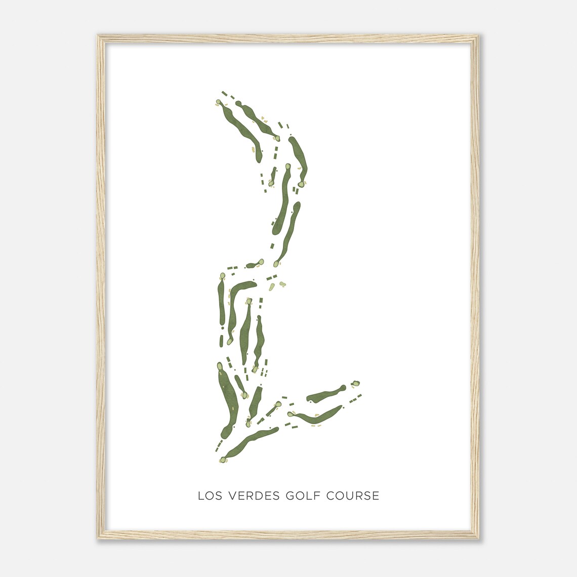 Los Verdes Golf Course California Modern Watercolor Map Golfer Gift Golf Wall Art Golf Poster Print Course Layout