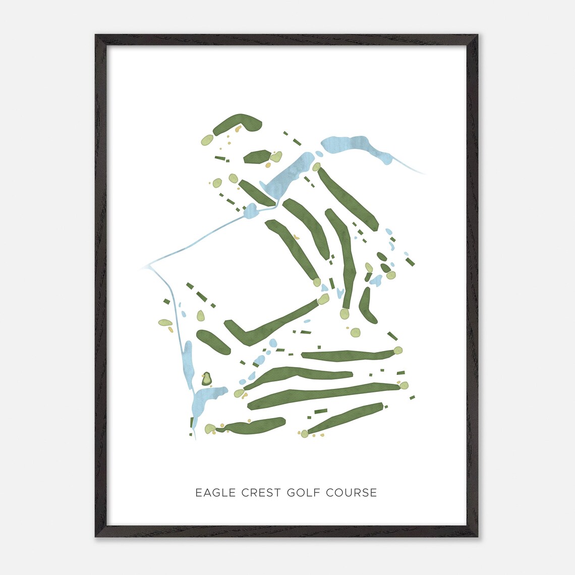 Eagle Crest Golf Course Centreville Canada Modern Watercolor Course Map Poster - Image 2