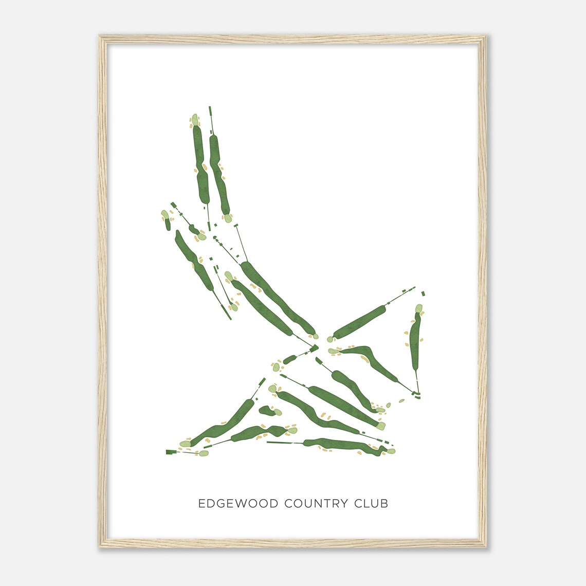 Edgewood Country Club Pennsylvania Modern Watercolor Map Poster - Image 2