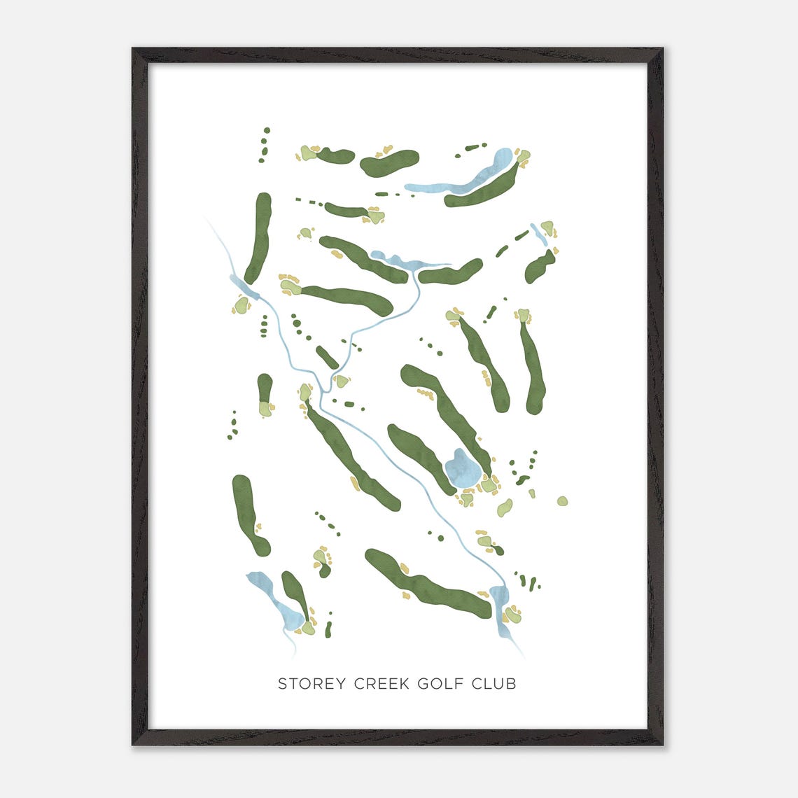 Storey Creek Golf Club Canada Minimalist Watercolor Golf Map Poster - Image 2
