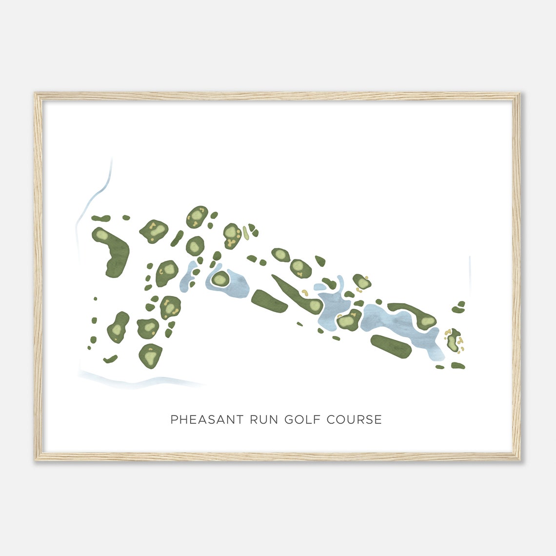 Pheasant Run Golf Course Missouri Modern Watercolor Map Golfer Gift Golf Wall Art Golf Poster Print Course Layout - Image 2