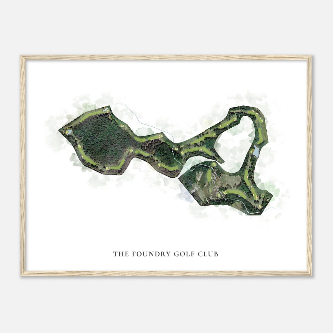The Foundry Golf Club Virginia Classic Watercolor Golf Map Poster - Image 2
