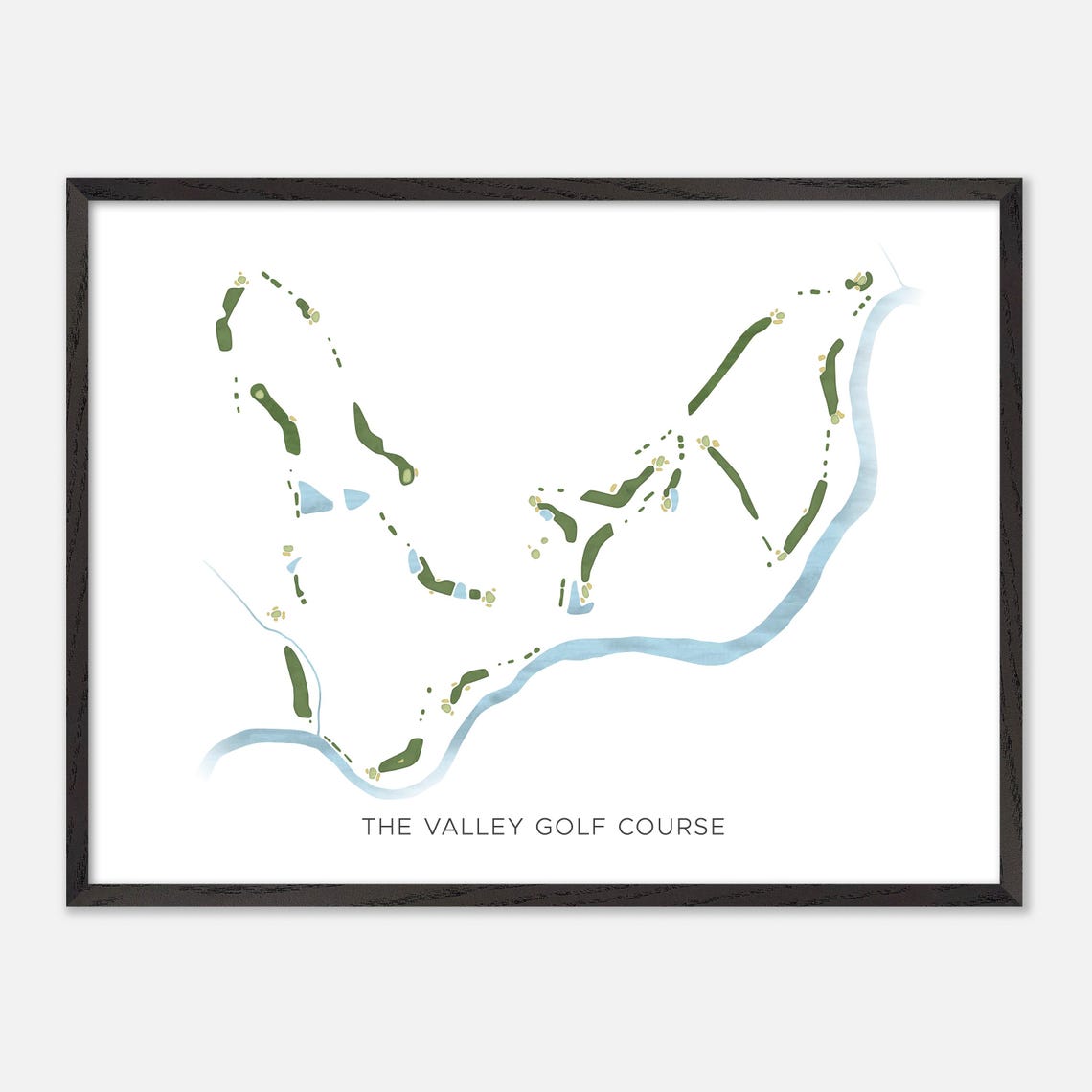 The Valley Golf Course Burlington North Carolina Modern Map Poster - Image 5